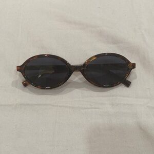 Women's Tortoiseshell Oval Sunglasses - Dark Lenses